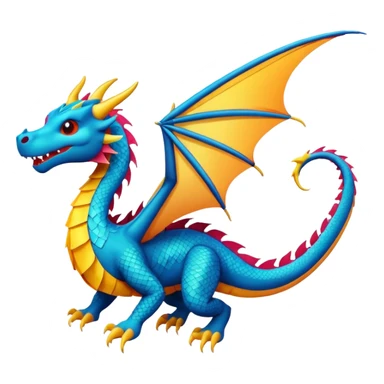 dragon type kite sticker