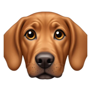 brown puppy dog mixed breed of austrian pinscher, redbone coonhound, nova scotia retriever and shar pei sticker