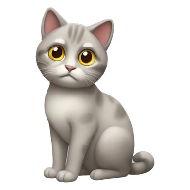 Wary cat sticker