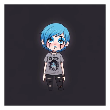 emo banner, cute, expressive, minimal, variation 3 sticker