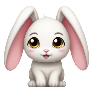 Kawaii bunny with small wings sticker