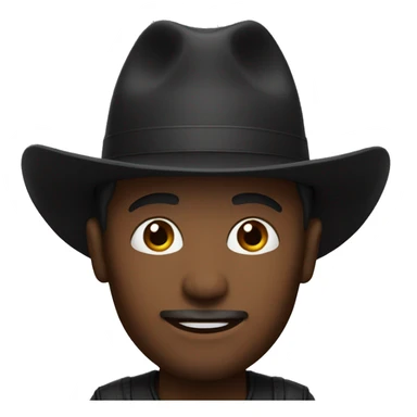 memoji hombre negro sombrero sticker