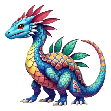 cool exotic fantasy-creature-Fakémon-Pokémon, full body sticker