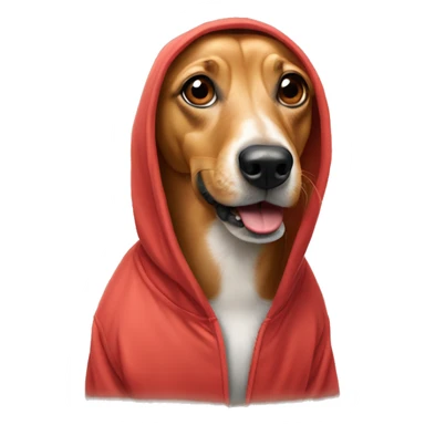 Weinerdog wearing a hoddie  sticker