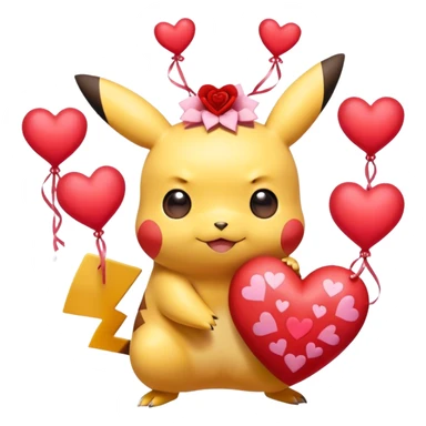 Pokémon with valentine  sticker