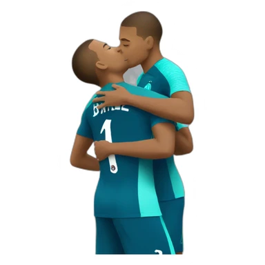 Mbappe head kiss sticker