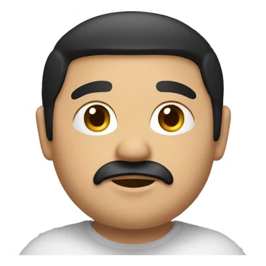 middle east chubby man with few facial hair and black hair sticker