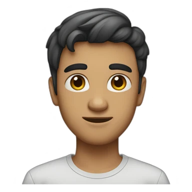 Generate a boys imoji who is thin tall and fair skinned, his name is pashva mehta sticker