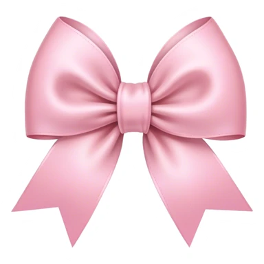 light pink ribbon bow sticker