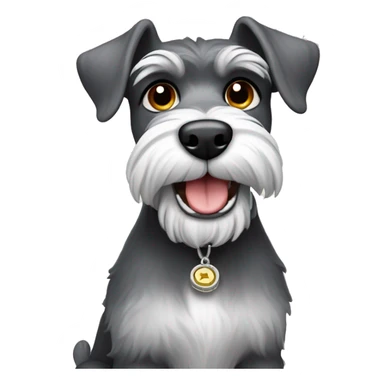 schnauzer holding cofre sticker