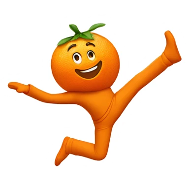 orange donald turns doing a cartwheel  sticker
