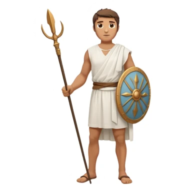 ancient greek man full length sticker