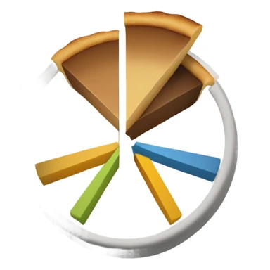 Pie chart 70 30 sticker