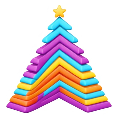 3D, psychedelic colored hippie style zig zag line sticker