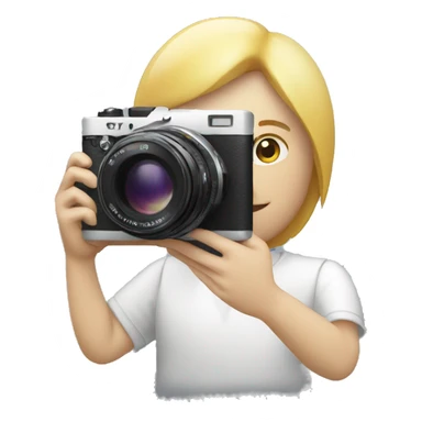 white iemoji holding a sony camera sticker