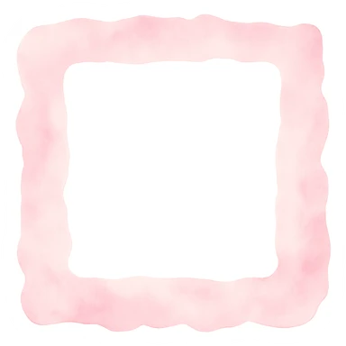 soft pink torn paper border with irregular edges, pastel watercolor style, transparent background, no face, no hands, no legs, no characters sticker