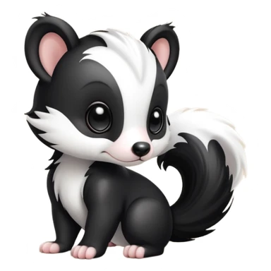 Skunk puppy sticker
