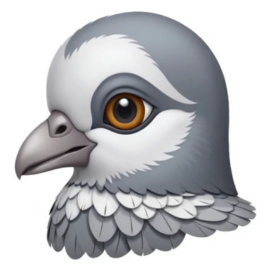 charming pigeon head sticker