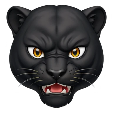 angry panther bust  sticker