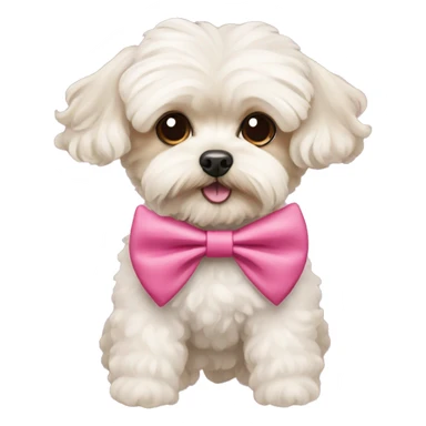 maltipoo wearing bows  sticker