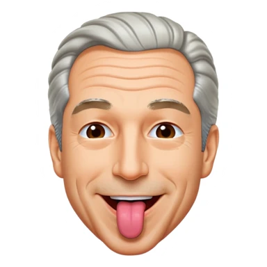 Jeffrey Epstein with tongue out sticker
