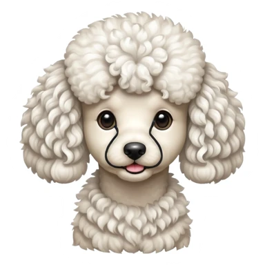 caniche blanco peluqueria canina sticker