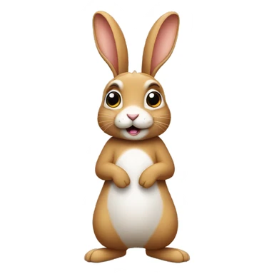 rabbit stands on two legs sticker