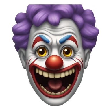 scary realistic clown sticker