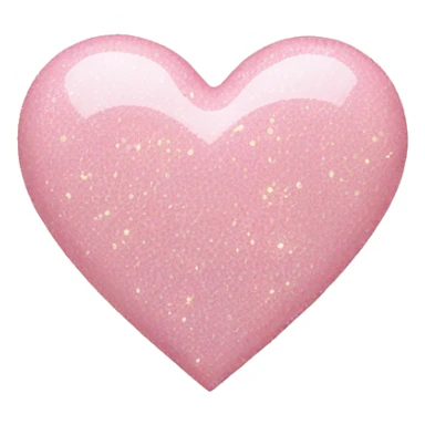 Pale pink heart with glitter sticker