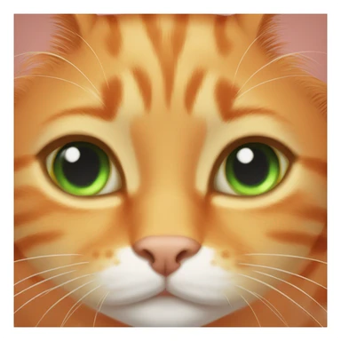 orange cat green eyes cute sticker