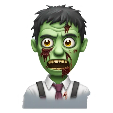Zombie is wearing a schleife  sticker