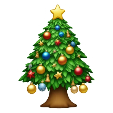 Christmas tree with ordaments sticker