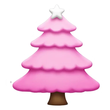 pink Christmas tre sticker