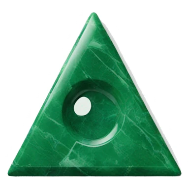 green marble triangle with cicle hole in the middle sticker
