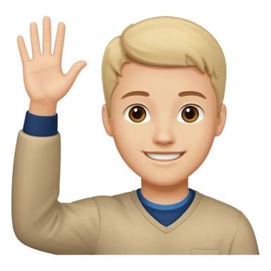 student raising hand sticker