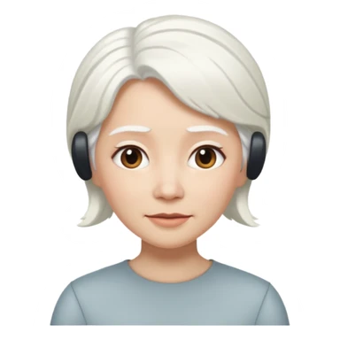 Woman: White Hair Memoji sticker