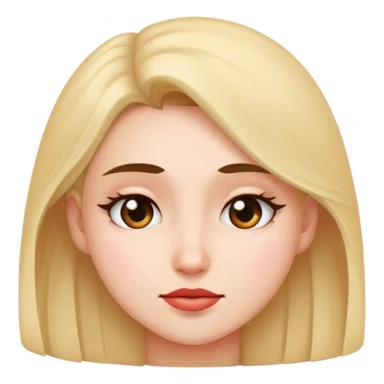 A woman in love, Shy face. sticker