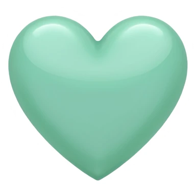 mint green heart sticker