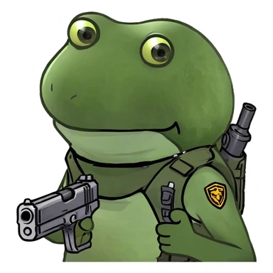 pointing a gun sticker