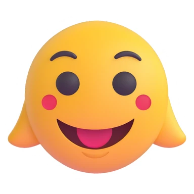 smiling face 3D emoji sticker