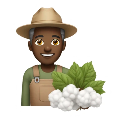 African American man farming cotton sticker