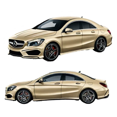 beige mercedes benz cla sticker