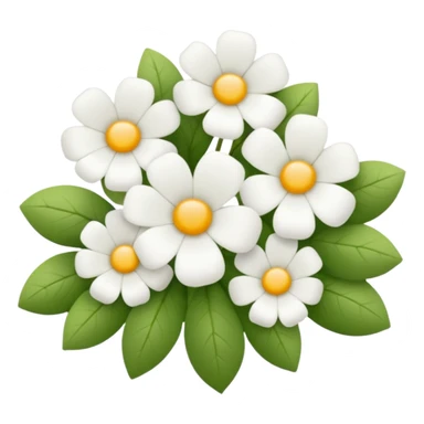 White flowers sticker