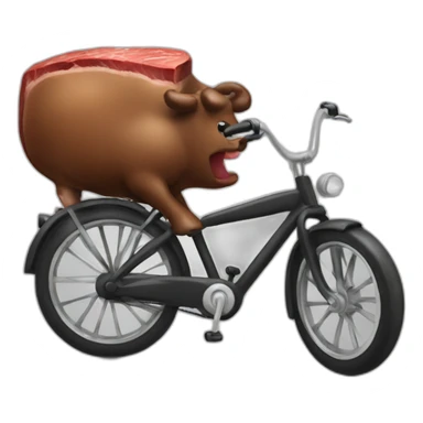steak on a bike sticker