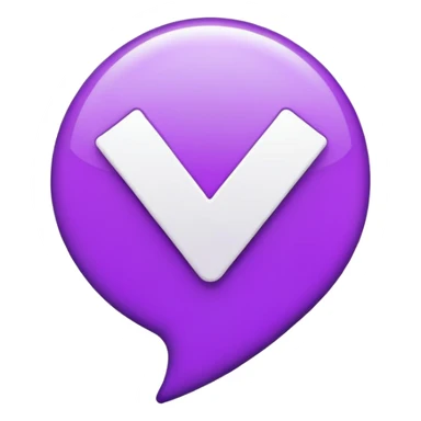 check emoji in purple sticker