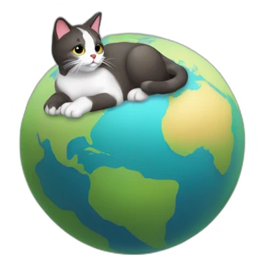 cat-sitting-on-a-globus sticker