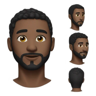 kinglsey ben-adir handsome short hair black realistic sticker
