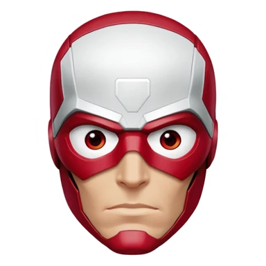 vision marvel red face from captain america: civil war sticker
