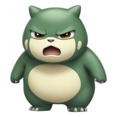 angry snorlax from pokemon sticker