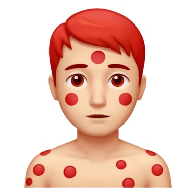 Text Sameer, itching and have red spots all over the body sticker